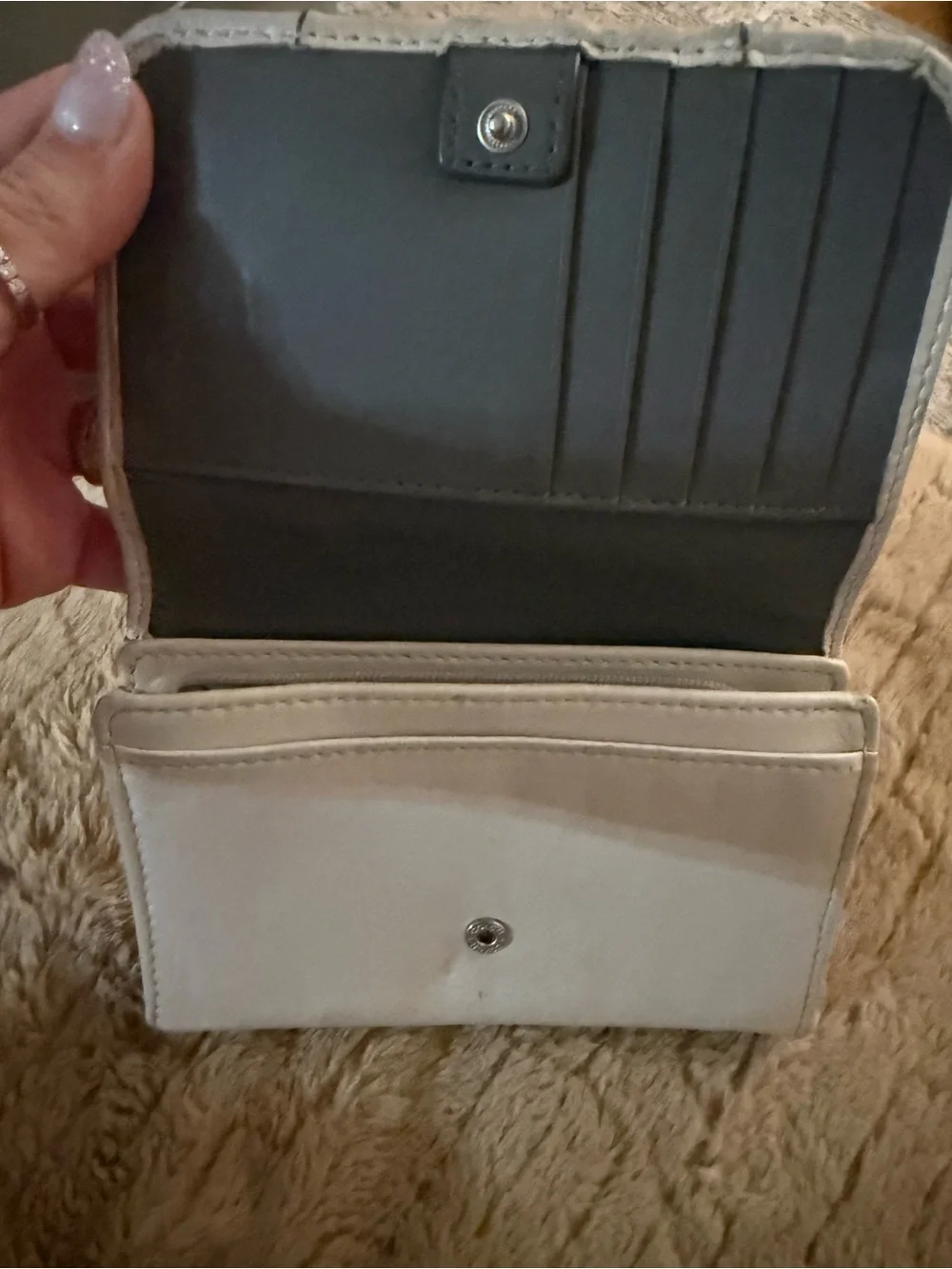 Coach Leather Tote matching wallet in Light Taupe
